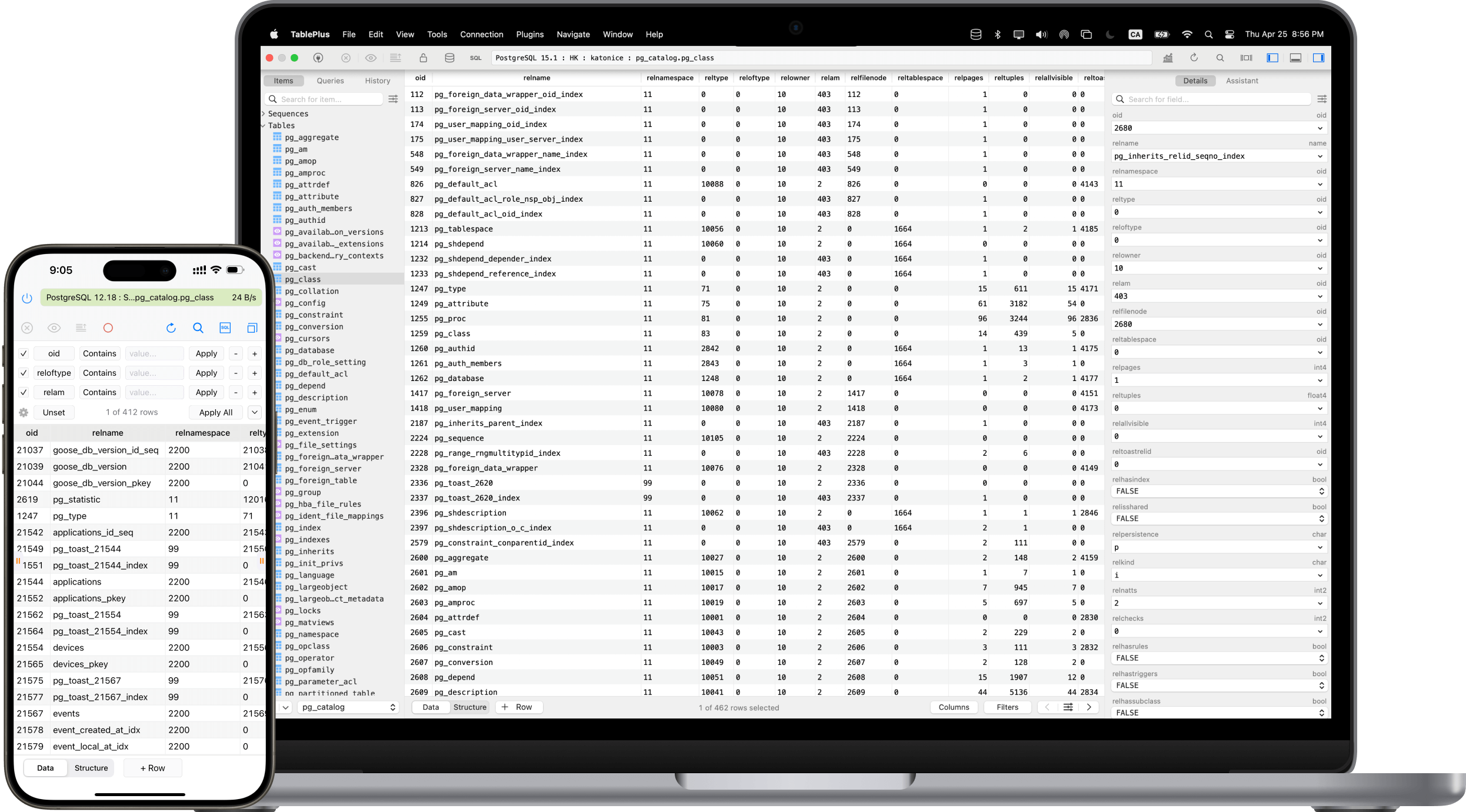 TablePlus 介面展示
